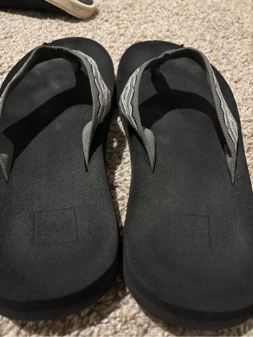 Men’s Teva Black Sandals with Gray Patterned Webbing - Picture 5 of 8